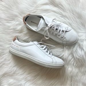 Common Projects Rose Gold & White Achilles Sneaker Size 37- fits an 8